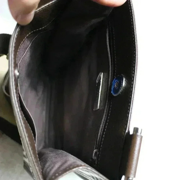 Brown Burberry House Check Canvas Crossbody Bag - Picture 11 of 16